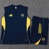 25-26 Boca Juniors Royal blue Tank top and shorts suit #D25261