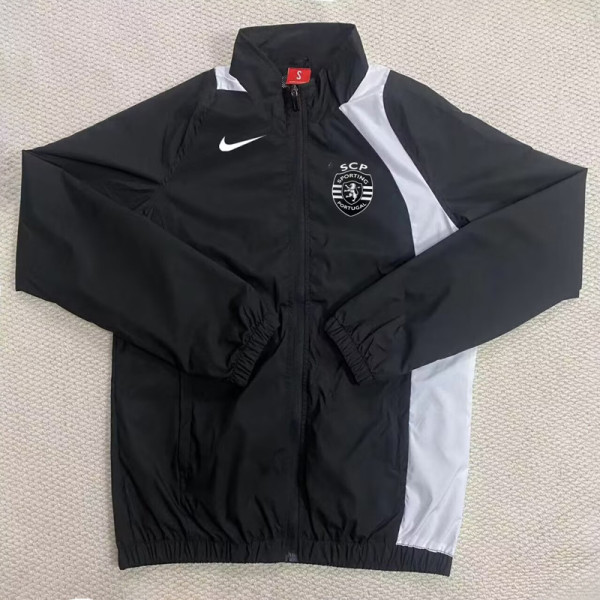 25-26 Sporting Lisbon Black Windbreaker