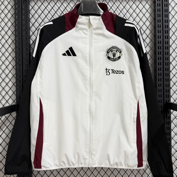 26-27 Man Utd Black White Windbreaker
