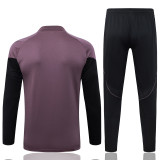 25-26 RMA Gray Purple Half Pull Tracksuit #B25151(半拉链)