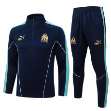 25-26 Marseille Royal blue Half Pull Tracksuit #B25153(半拉链)