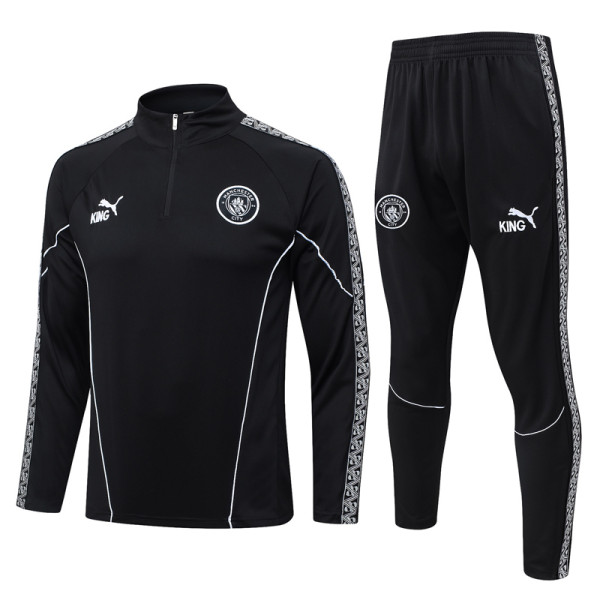 25-26 Man City Black Half Pull Tracksuit #B25154(半拉链)