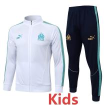 25-26 Marseille White Kids Jacket Tracksuit #E25233(童装)
