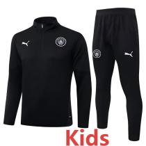 25-26 Man City Black Kids Half Pull Tracksuit #E25231(童装)(半拉链)