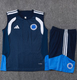 26-27 Cruzeiro Royal blue Tank top and shorts suit #D26012