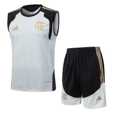 26-27 Flamengo White black Tank top and shorts suit #D26010