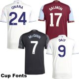 26-27 Aston Villa Home Fans Soccer Jersey