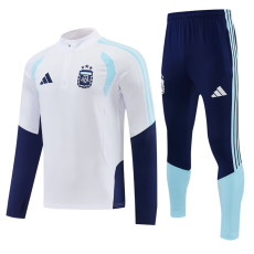 26-27 Argentina White Half Pull Tracksuit (半拉链)