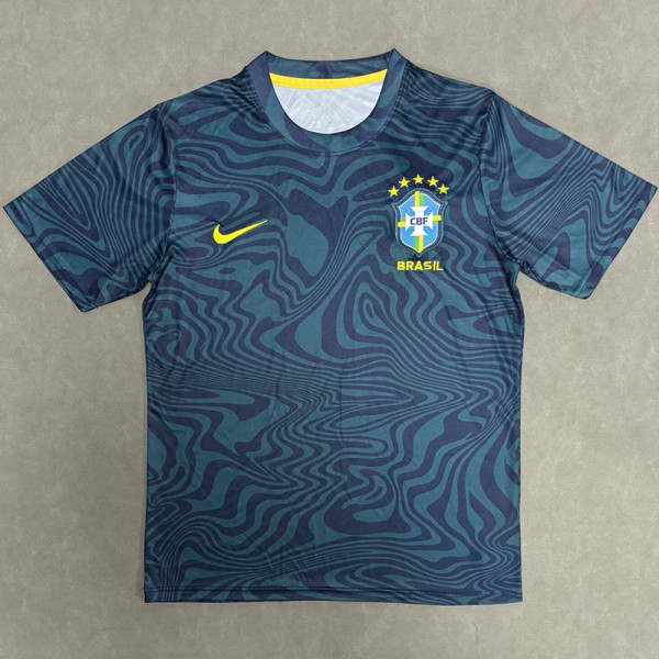 26-27 Brazil Green Black Training shirts