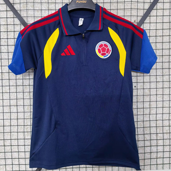 26-27 Colombia Royal blue Polo Short Sleeve (半拉链)
