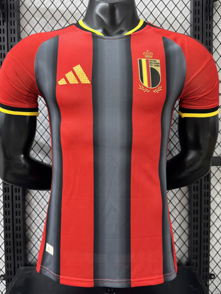 26-27 Belgium Red Grey Special Edition Player Version Soccer Jersey