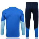 26-27 Cruzeiro Fancy blue Half Pull Tracksuit #B26011(半拉链)
