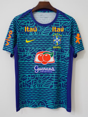 2024 Brazil Blue Retro Training shirts