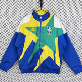 1993-1994 Brazil Blue white Retro Windbreaker