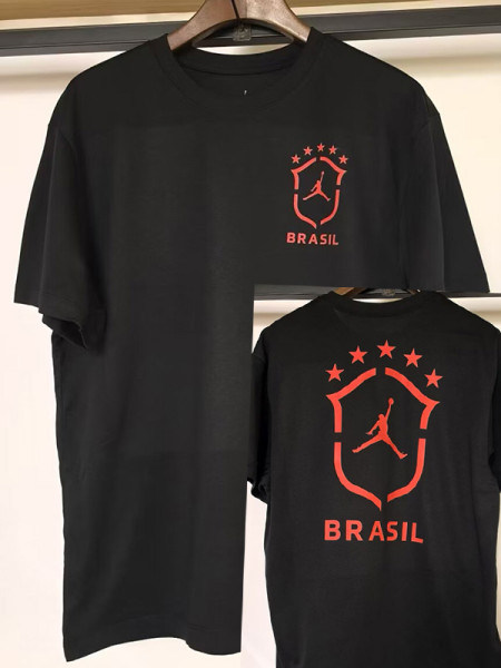 26-27 Brazil Black High Quality Casual T-Shirt