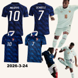 26-27 France White Red Special Edition Player Version Training shirts