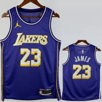 25-26 Lakers JAMES #23 Purple Top Quality Hot Pressing NBA Jersey (Trapeze Edition) 飞人版
