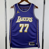 25-26 Lakers DONCIC #77 Purple Top Quality Hot Pressing NBA Jersey (Trapeze Edition) 飞人版
