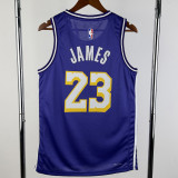25-26 Lakers JAMES #23 Purple Top Quality Hot Pressing NBA Jersey (Trapeze Edition) 飞人版