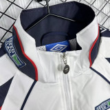 1998 England White Retro Windbreaker