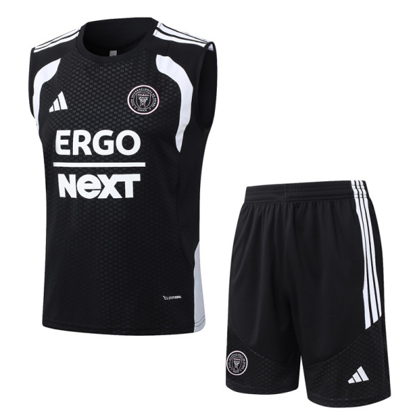 26-27 Inter Miami Black Tank top and shorts suit #D26021