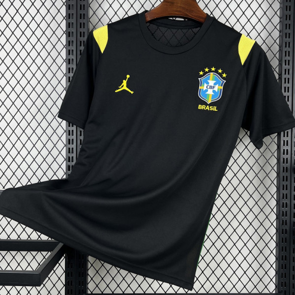 26-27 Brazil Black Training shirts (圆领)