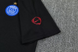 26-27 PSG Black Short shirts and Long trousers Suit (圆领)