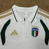 26-27 Italy White Polo Short Sleeve (半拉链)