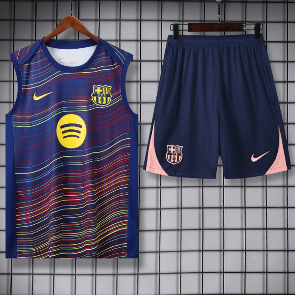 25-26 BAR Fancy blue Tank top and shorts suit