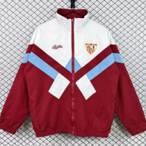 1990-1992 Sevilla White Red Retro Windbreaker