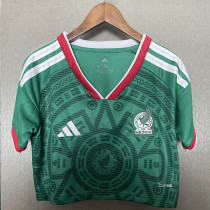 2026 World Cup Mexico Home Women Cheerleader Shirt (女啦啦短袖)