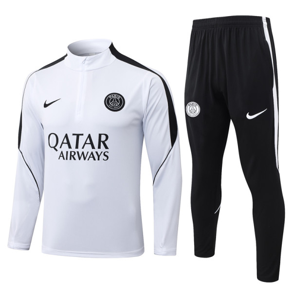 26-27 PSG White Half Pull Tracksuit #B26029(半拉链)