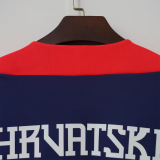 26-27 Croatia Royal blue Top Half Pull Tracksuit (半拉上衣)