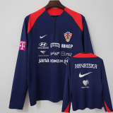 26-27 Croatia Royal blue Top Half Pull Tracksuit (半拉上衣)