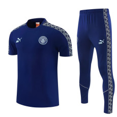 26-27 Man City Royal blue Short shirts and Long trousers Suit (圆领)