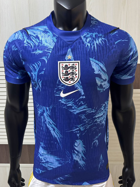 26-27 England Blue Goalkeeper Player Version Soccer Jersey