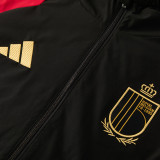 25-26 Belgium Black Windbreaker Suit (Hoodie)(风衣套装)