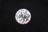 25-26 Ajax Black Hoodie Jacket Tracksuit #F639