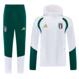25-26 Italy White Windbreaker Suit (Hoodie)(风衣套装)