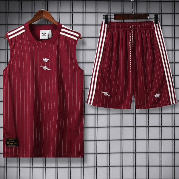 25-26 ARS Brown Red Tank top and shorts suit