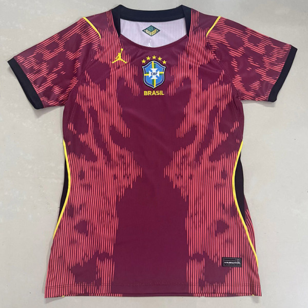 26-27 Brazil JD Red Goalkeeper Women Soccer Jersey (女)