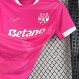 25-26 Sporting Lisbon Pink Fans Soccer Jersey