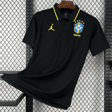 26-27 Brazil Black Polo Short Sleeve (有领)