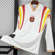 1996 Spain Home Long Sleeve Retro Soccer Jersey (长袖)