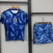 26-27 England Blue Goalkeeper Kids Soccer Jersey