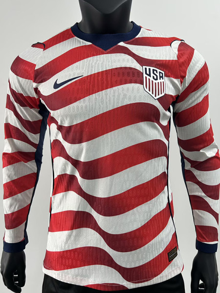 26-27 USA Home Long Sleeve Player Version Soccer Jersey (长袖球员)