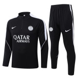 26-27 PSG Black Half Pull Tracksuit #B26033(半拉链)