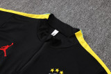 26-27 Brazil Black Half Pull Tracksuit #B26035(半拉链)