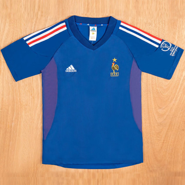 2002 France Home Retro Soccer Jersey