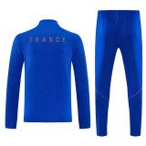 26-27 France Fancy blue Half Pull Tracksuit (半拉链)